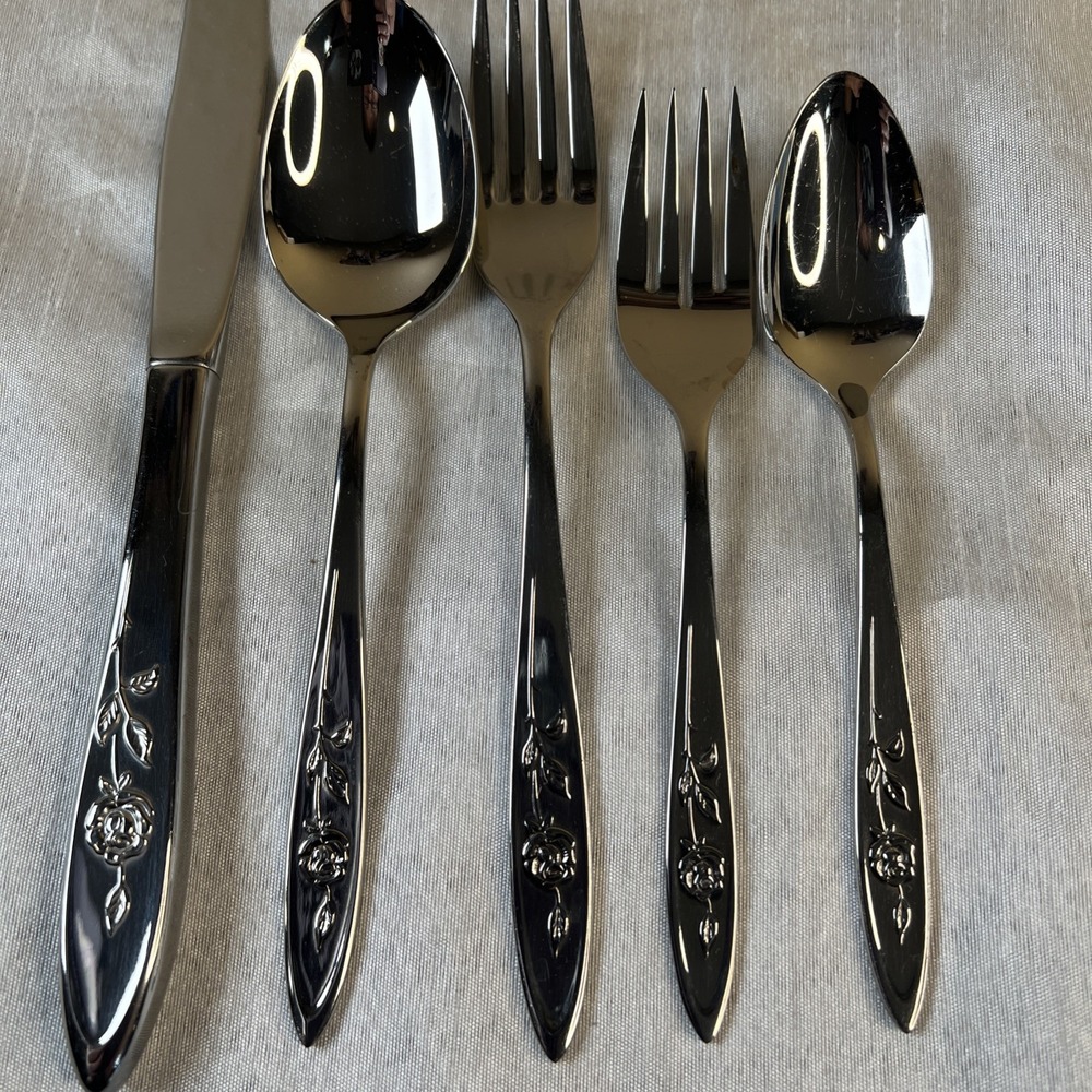 ONEIDA Stainless Community MY ROSE 20 Pc. Flatware Set Service For 4 USA Made - Picture 5 of 6